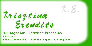 krisztina erendits business card